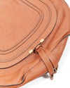 Chloe Tan Leather Large Marcie Hobo Shoulder Bag
