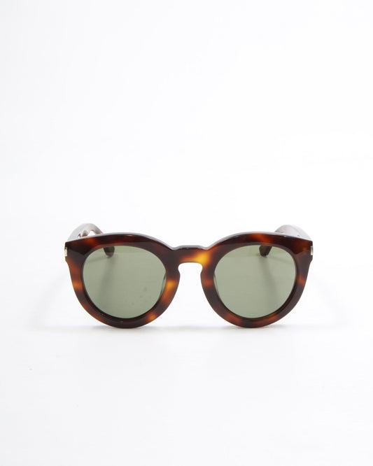 Saint Laurent Brown Tortoise Round Lense SL102 Sunglasses