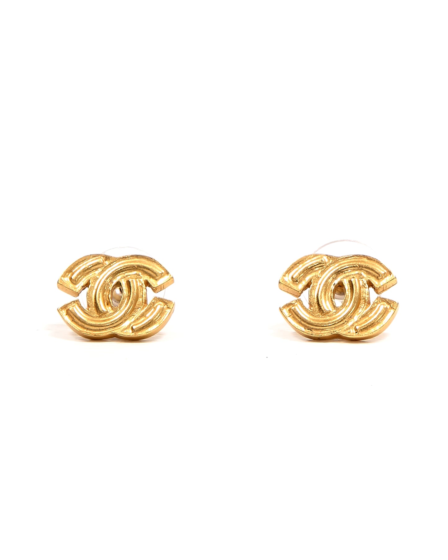 Chanel Gold CC Logo Earrings