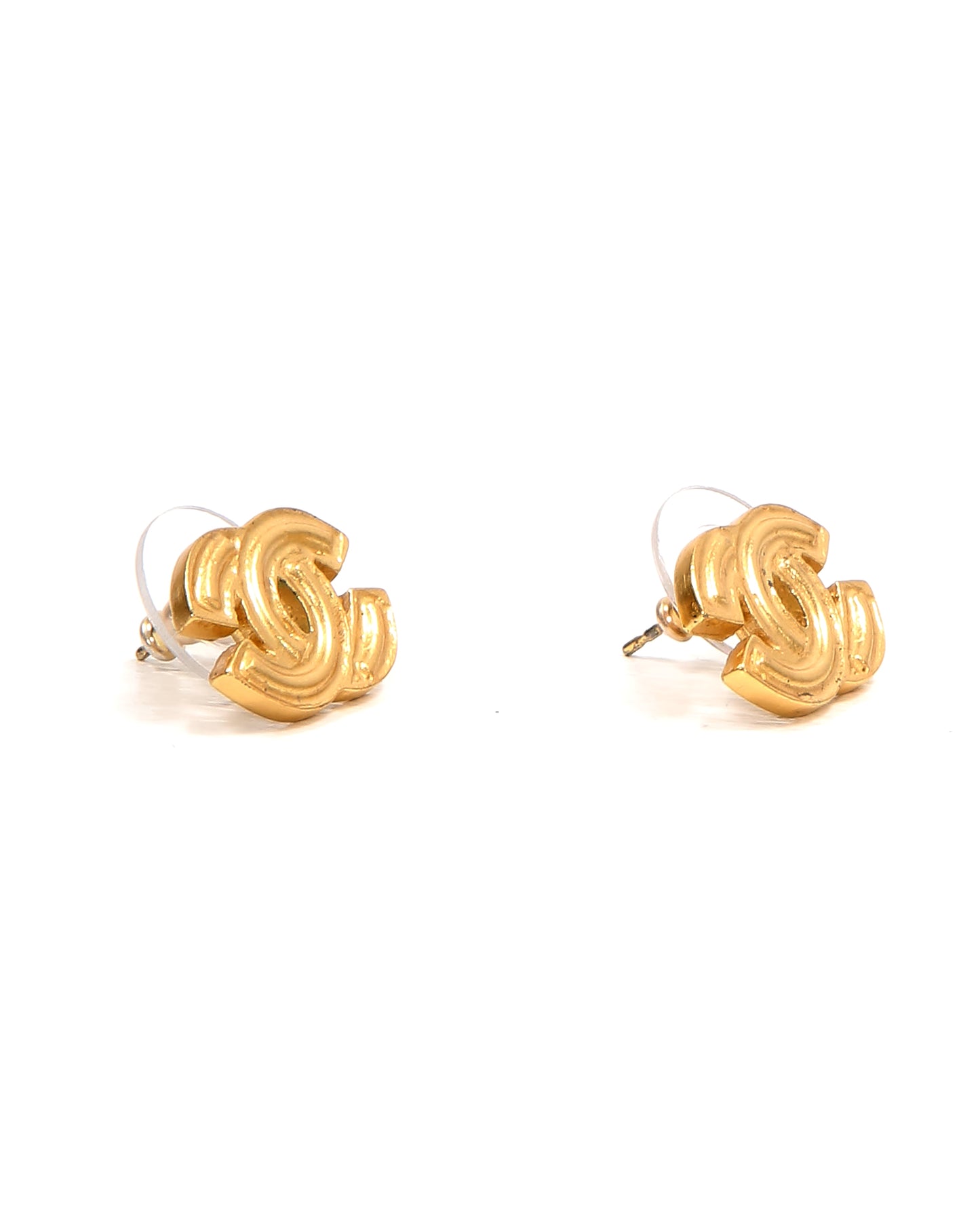 Chanel Gold CC Logo Earrings