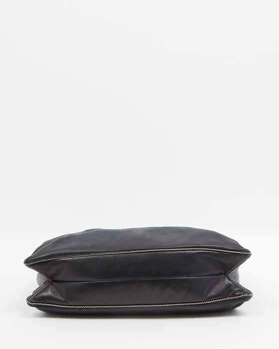 Bottega Veneta Navy Soft Leather Shoulder Bag