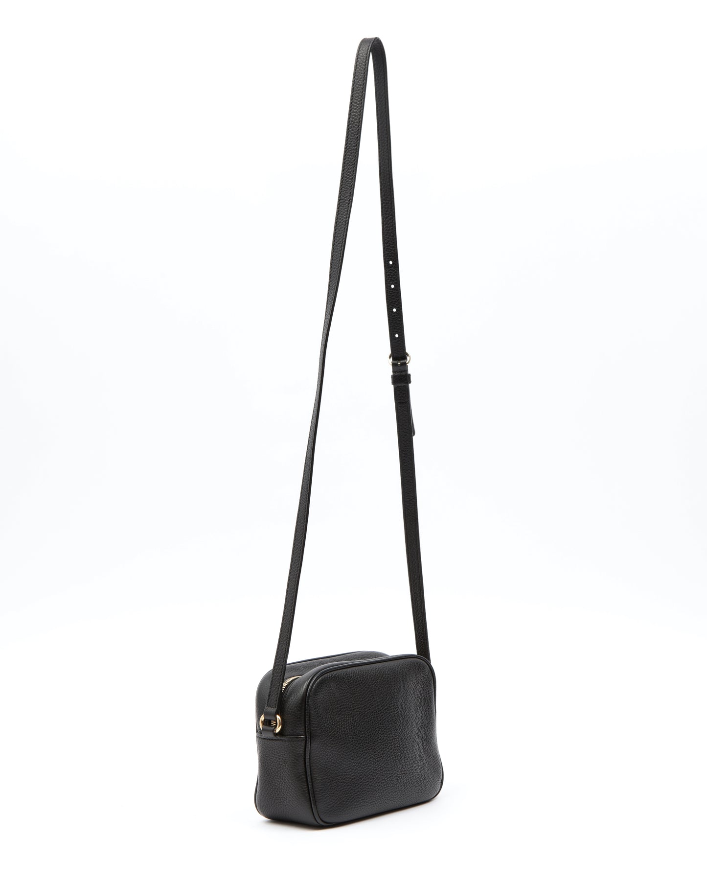 Gucci Black Pebbled Leather Disco Soho Crossbody Bag