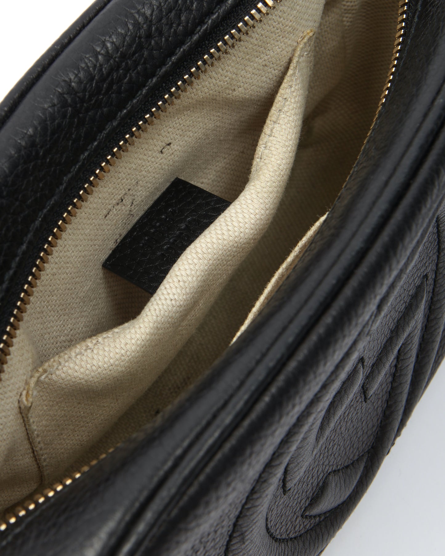 Gucci Black Pebbled Leather Disco Soho Crossbody Bag