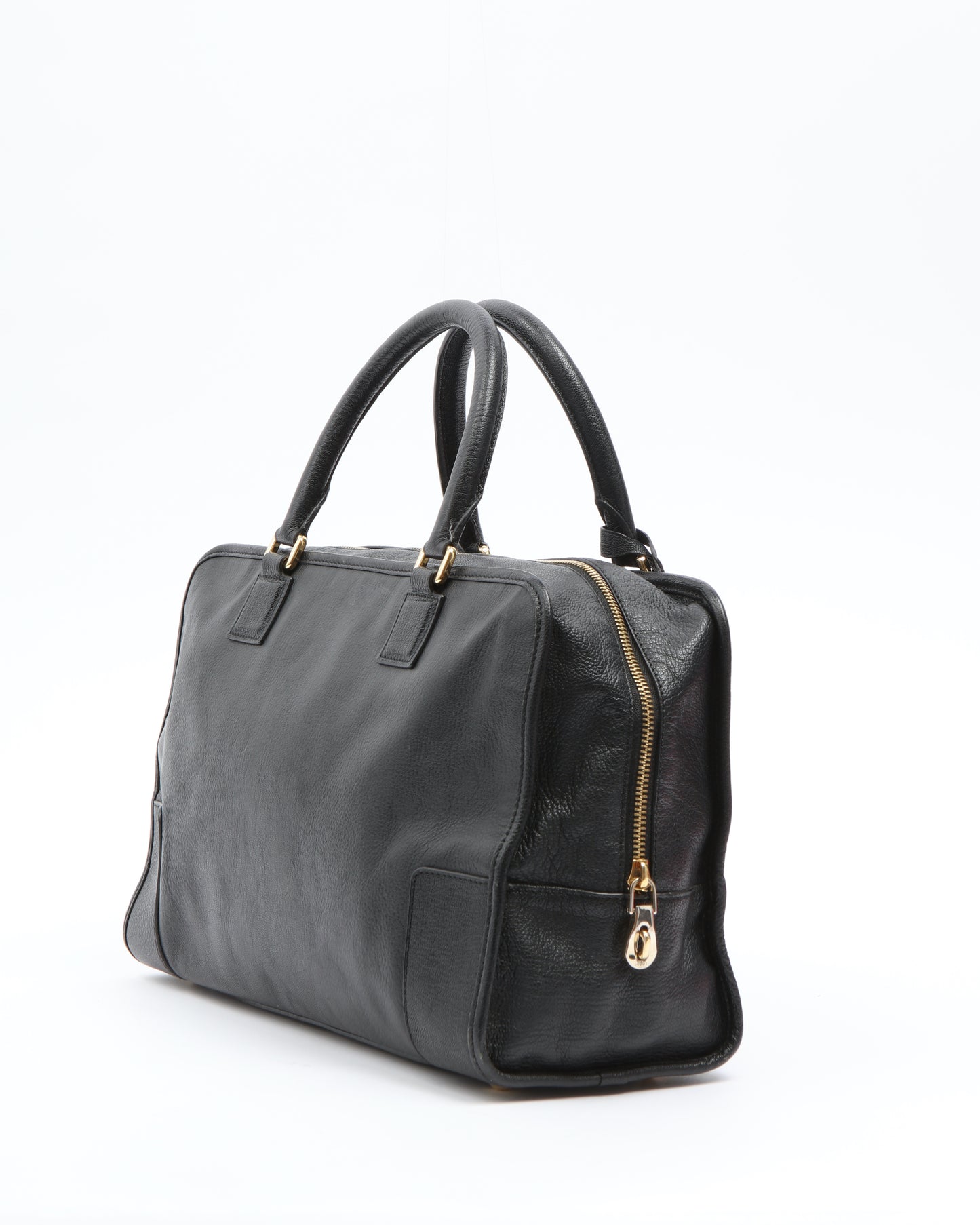 Loewe Black Leather Amazona 36 Top Handle Bag