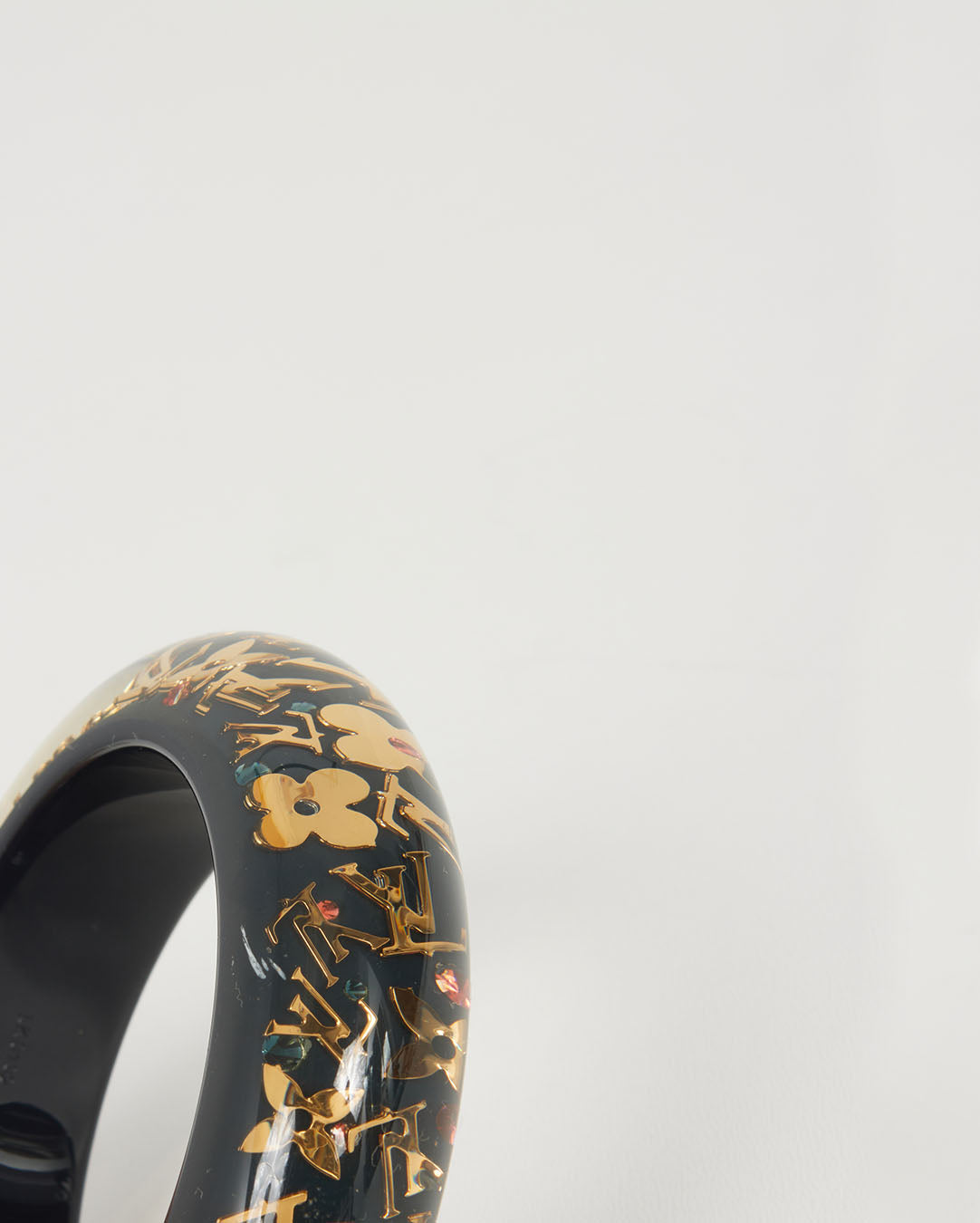 Bracelet d'inclusion large monogramme noir Louis Vuitton