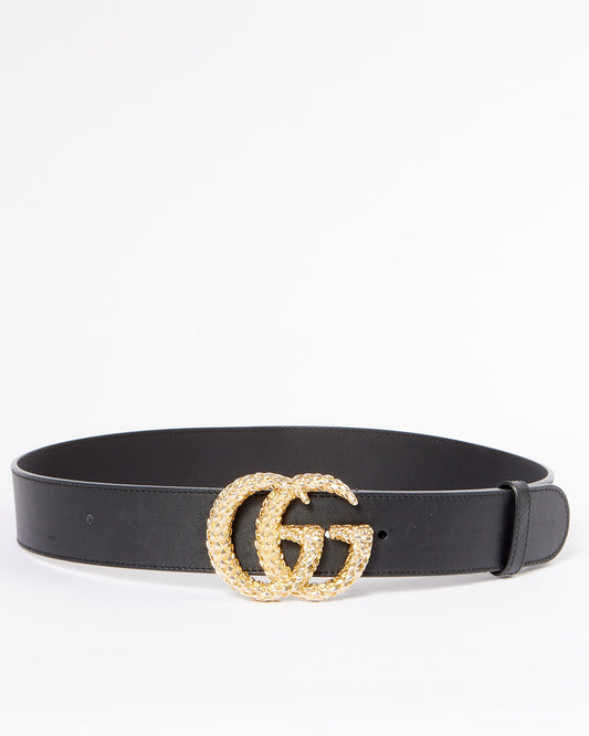 Gucci Black GG Special Edition Marmont Belt - 85/34