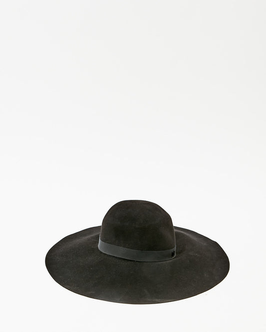 Maison Michel Black Wool Fedora Hat - M