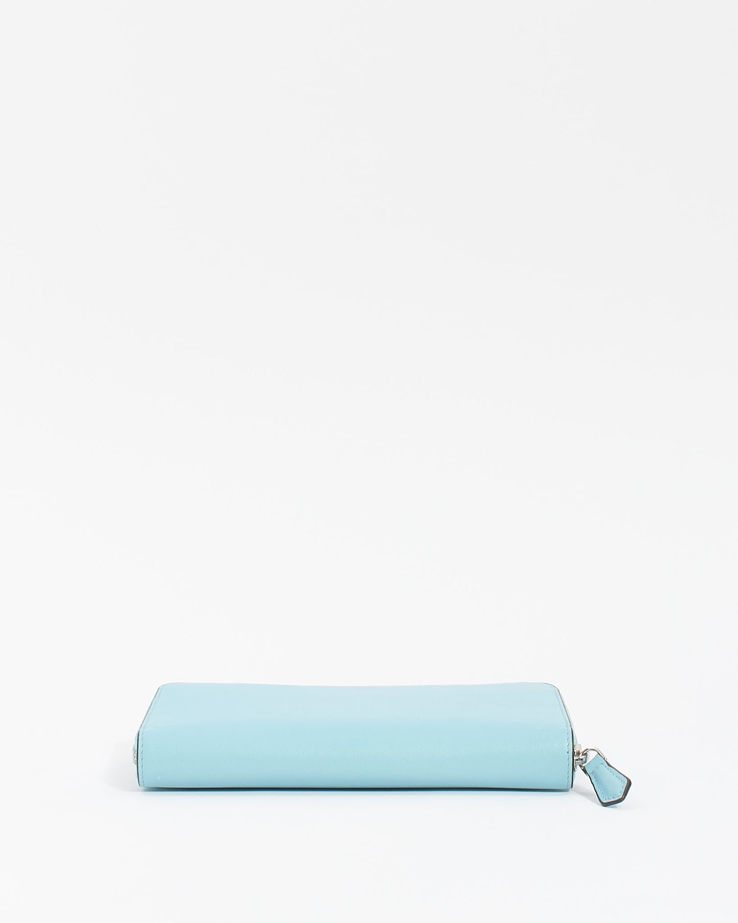 Fendi Blue Leather Hypnoteyes Flower Monster Zippy Wallet