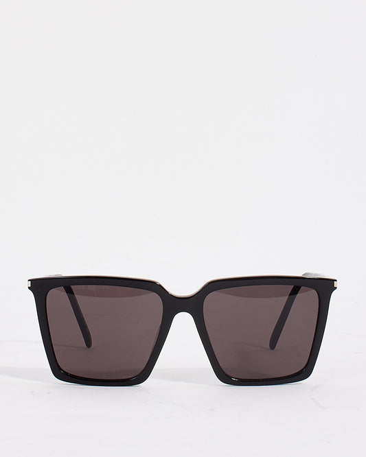 Saint Laurent Black Acetate Square Sunglasses SL474