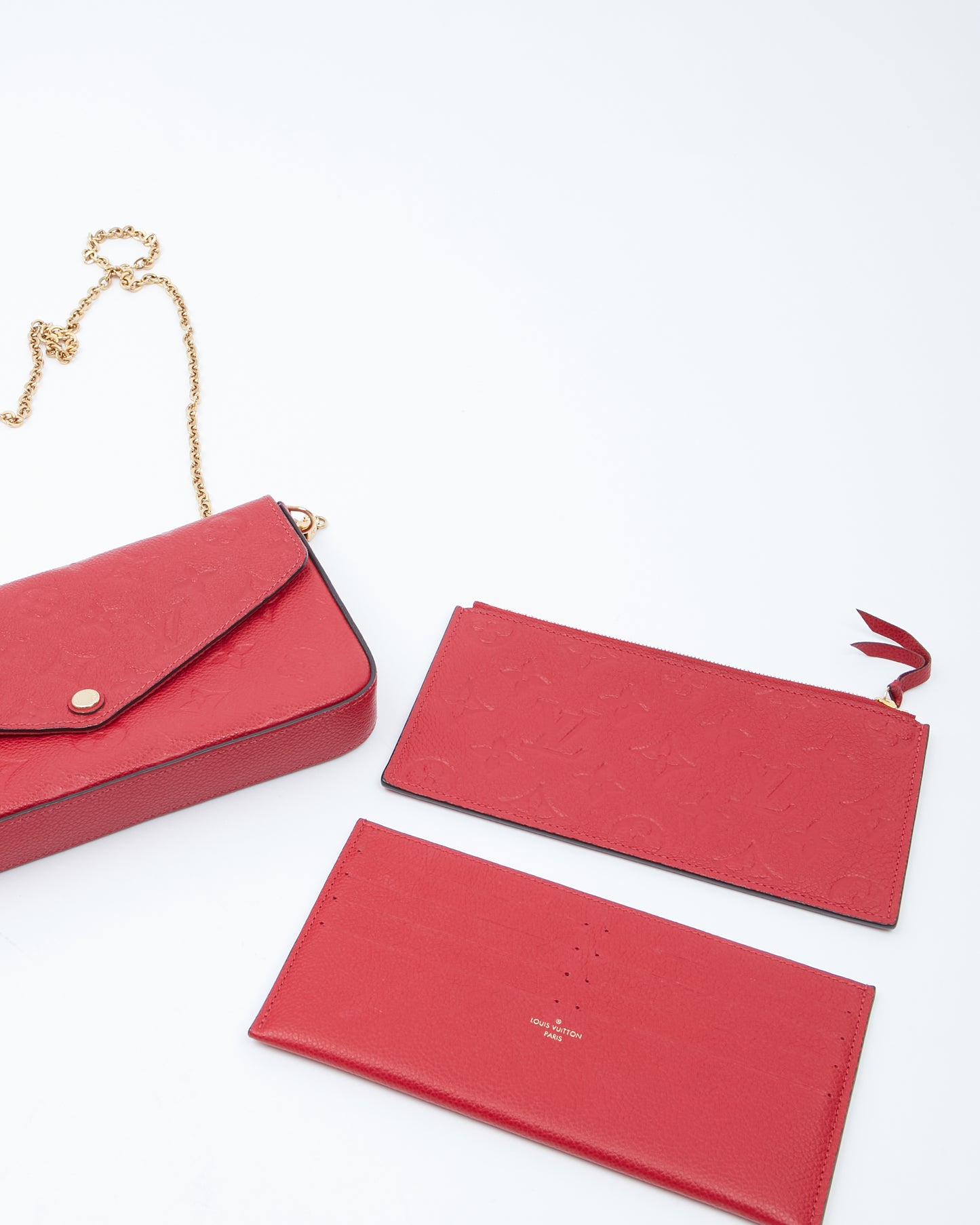 Louis Vuitton Sac à bandoulière en chaîne Empreinte Felicie monogramme rouge