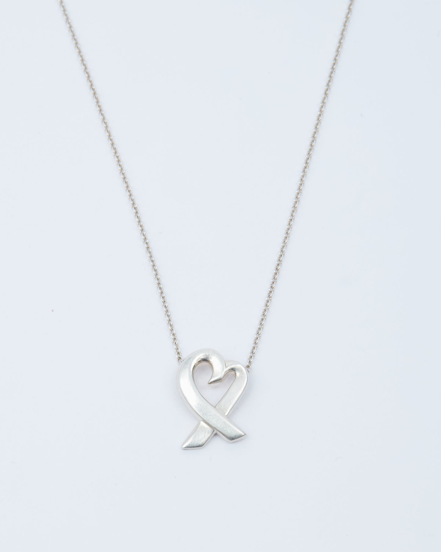 Tiffany Sterling Silver Paloma Picasso Loving Heart Necklace