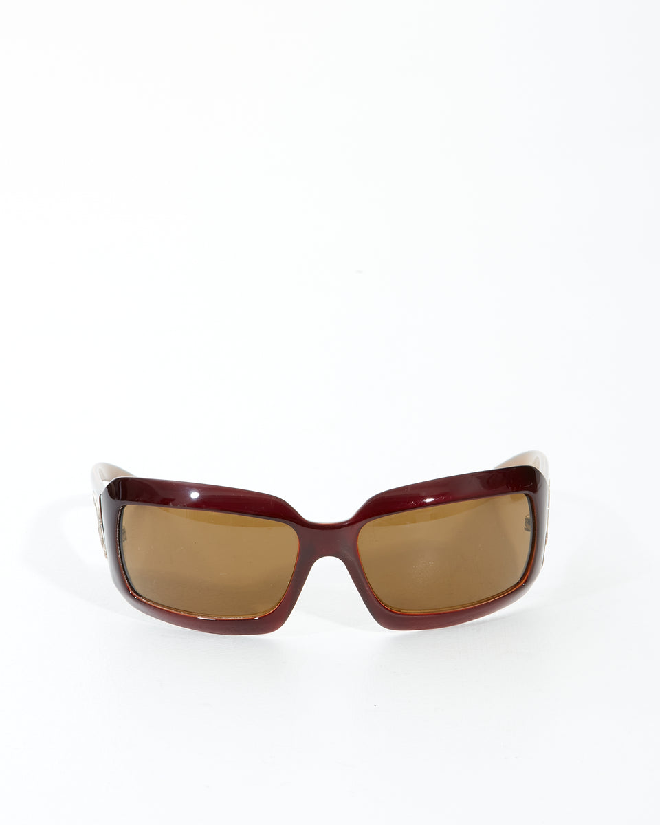 Chanel Brown Frame CC Logo Sunglasses 6022-Q - Yoogi's Closet