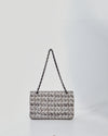 Chanel Black/White Tweed Fabric Classic Double Flap Bag