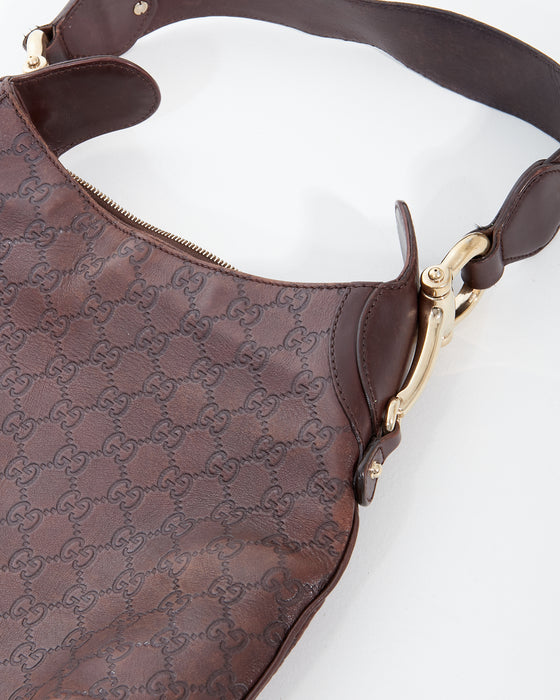 Gucci Brown GG Leather Supreme Shoulder Bag