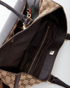 Gucci Brown GG Canvas Horsebit Détail Tote Bag