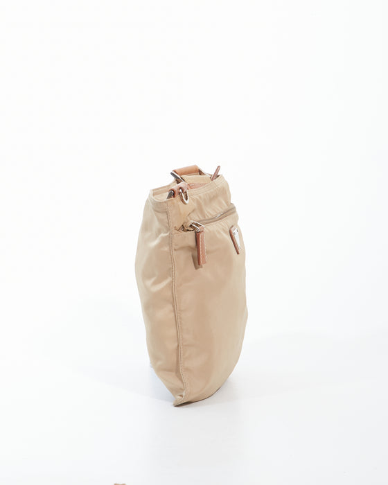 Prada Taupe Nylon Crossbody Bag