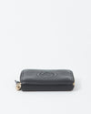 Gucci Black Pebbled Leather Small Zippy Wallet