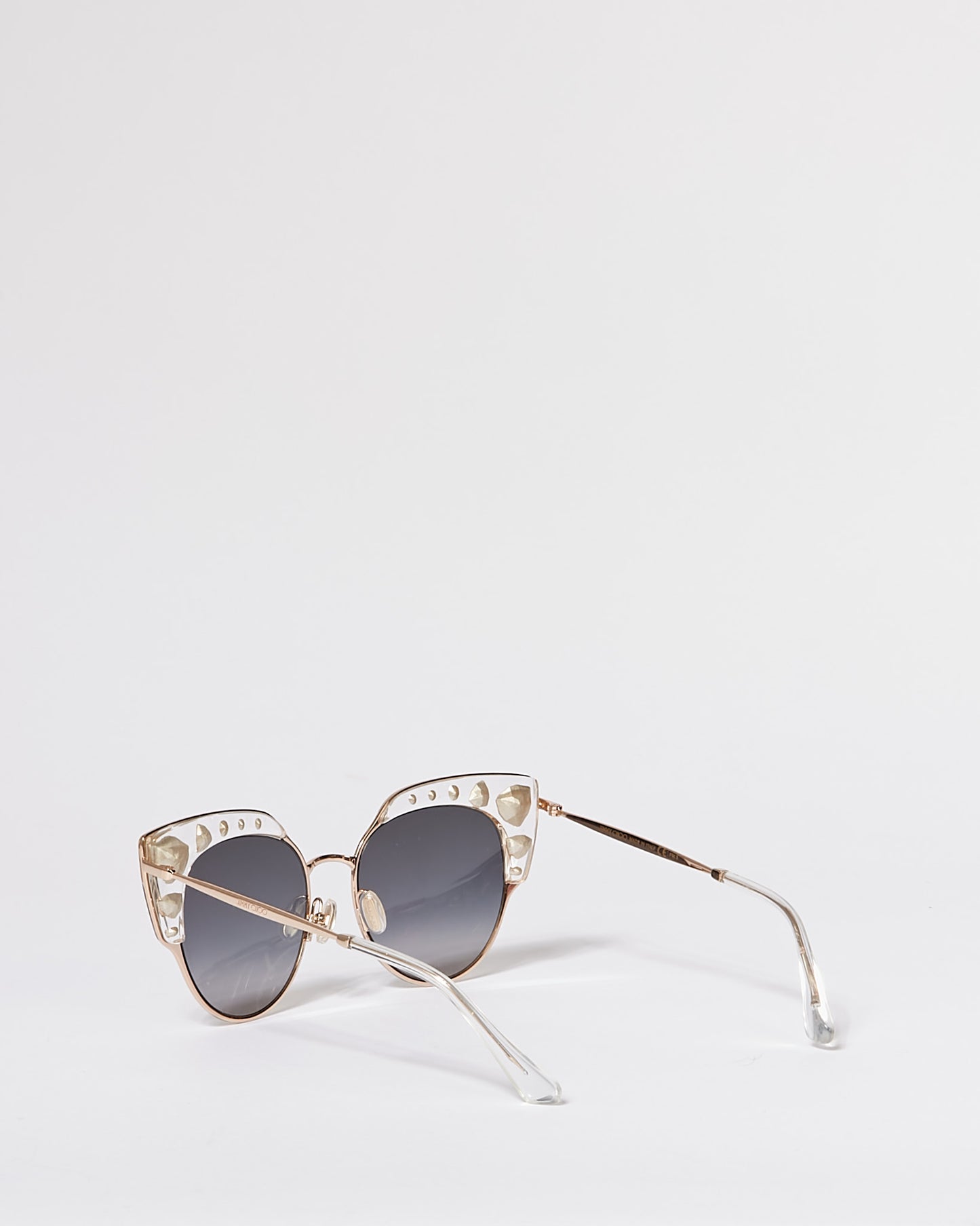 Jimmy Choo Transparent & Gold Cat Eye Audrey/S Sunglasses