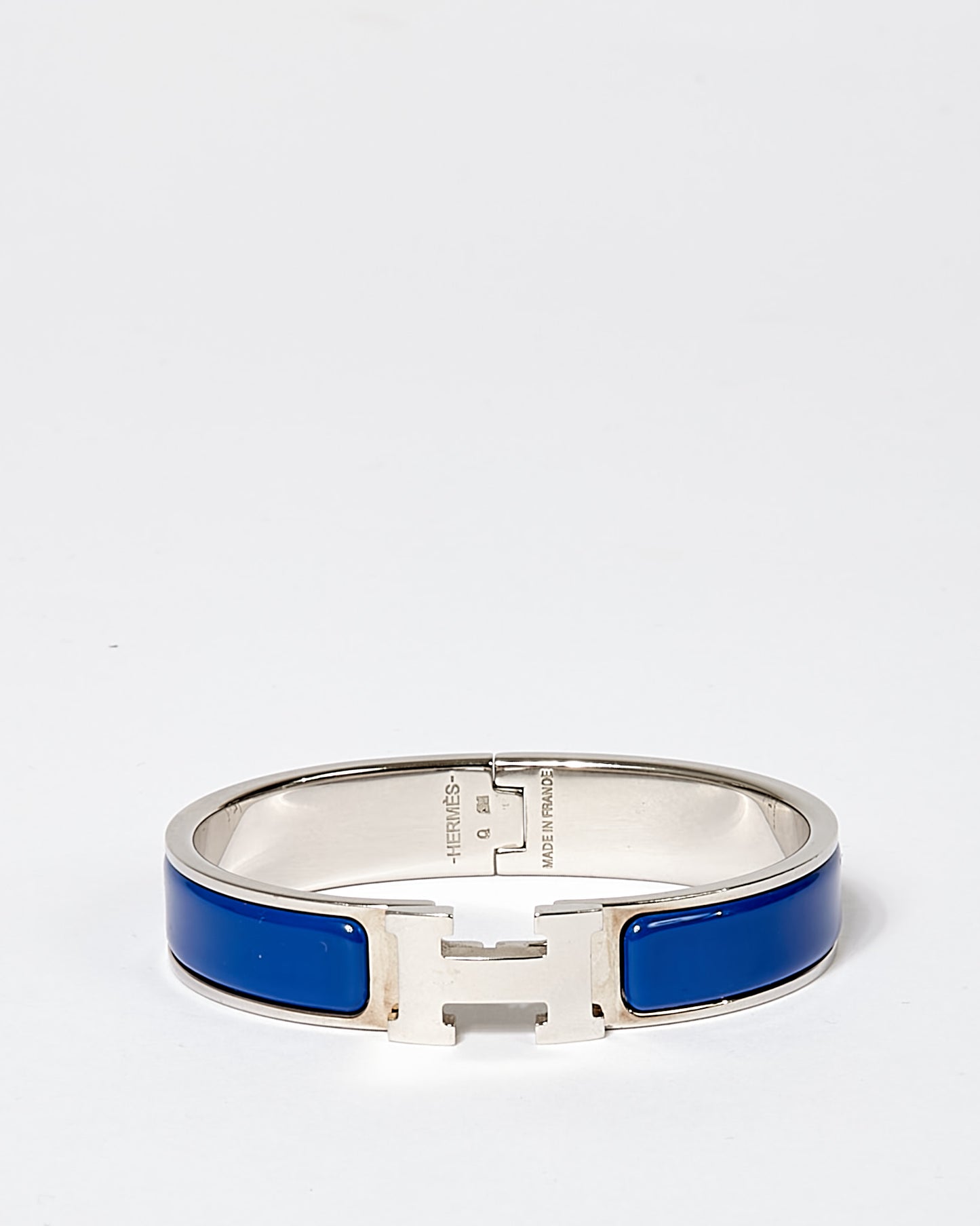 Bracelet Hermes Royal Blue Palladium Clic Clac Small H