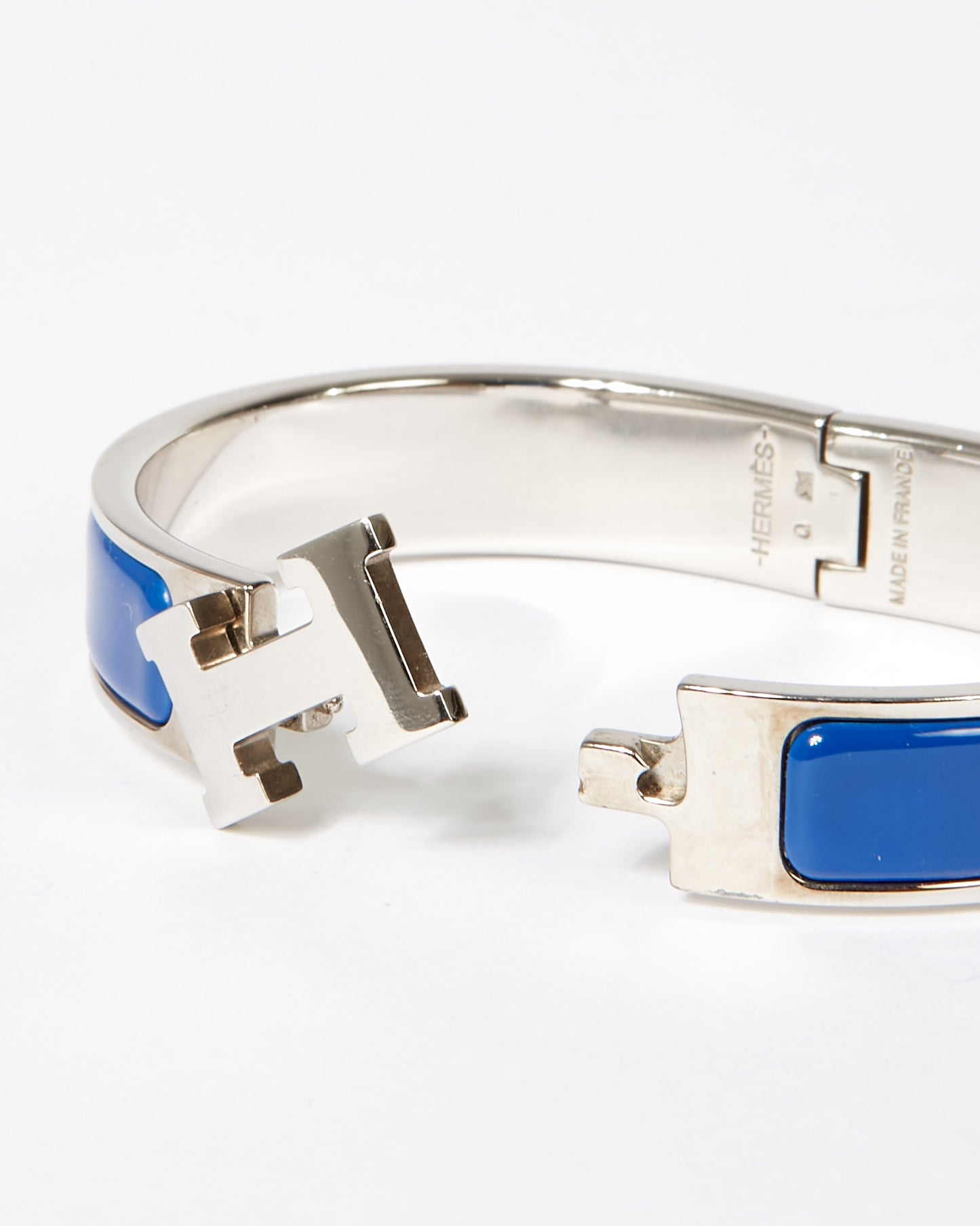 Bracelet Hermes Royal Blue Palladium Clic Clac Small H