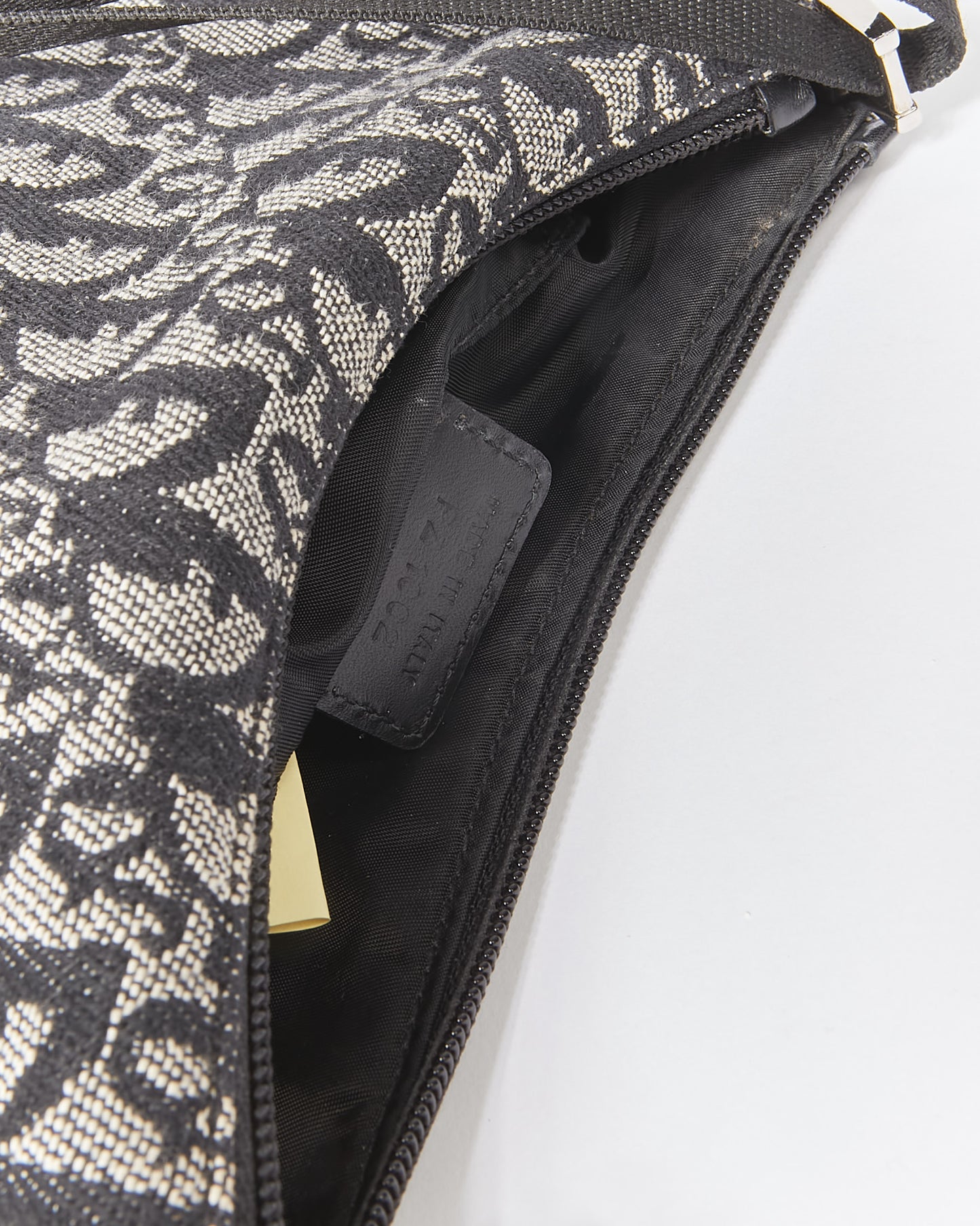 Dior Oblique Vintage Black Canvas Shoulder Bag