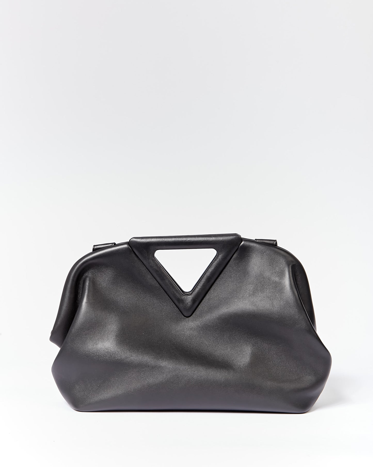 Bottega Veneta Black Leather Point Medium Bag