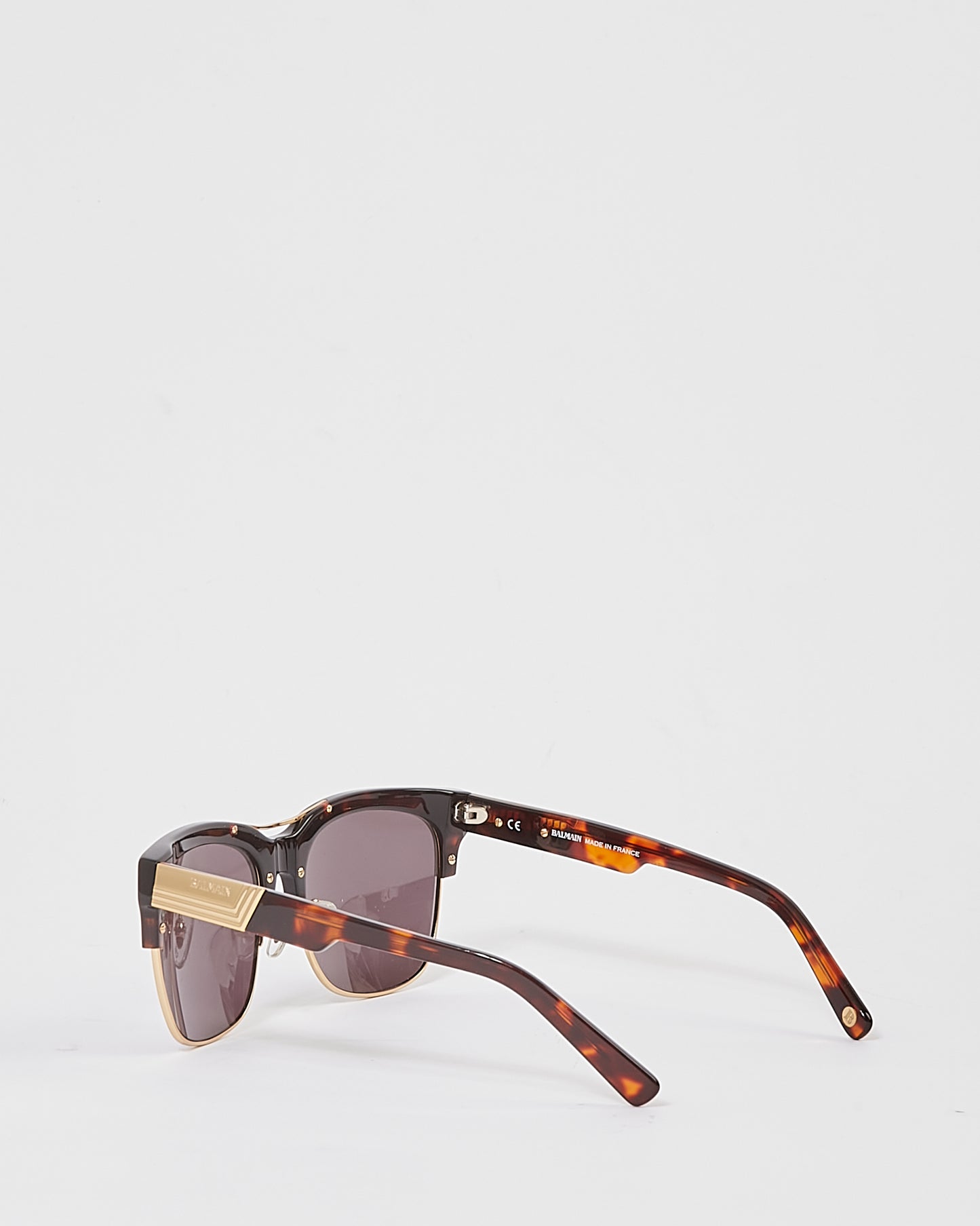 Balmain Tortoise BL7010 Gold Trim Wayfarer Sunglasses