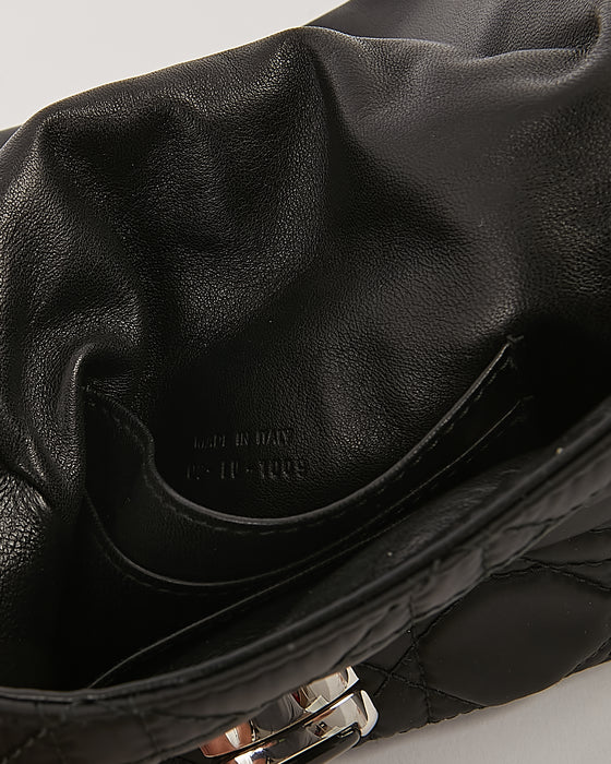 Dior Black Satin Cannage Crossbody Bag