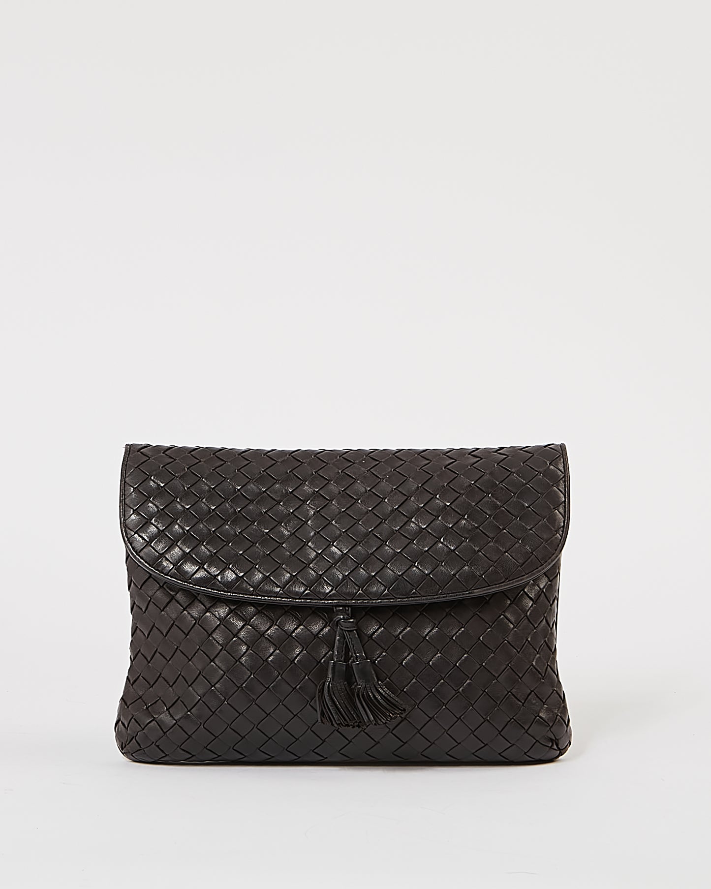 Bottega Veneta Black Intrecciato Leather Shoulder Bag