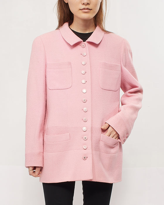 Chanel Pink Tweed Blazer - 42 – RETYCHE
