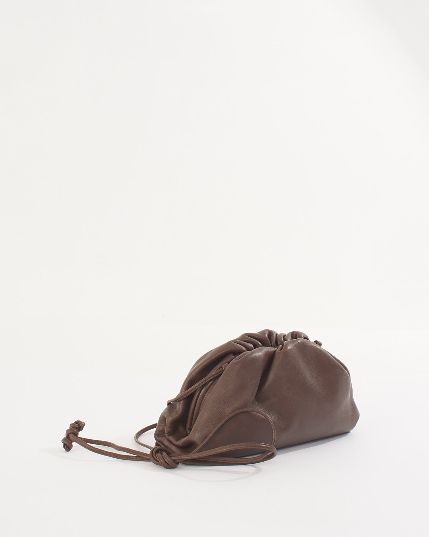 Bottega Veneta Brown "Fondant" Leather Mini Pouch with Adjustable Strap