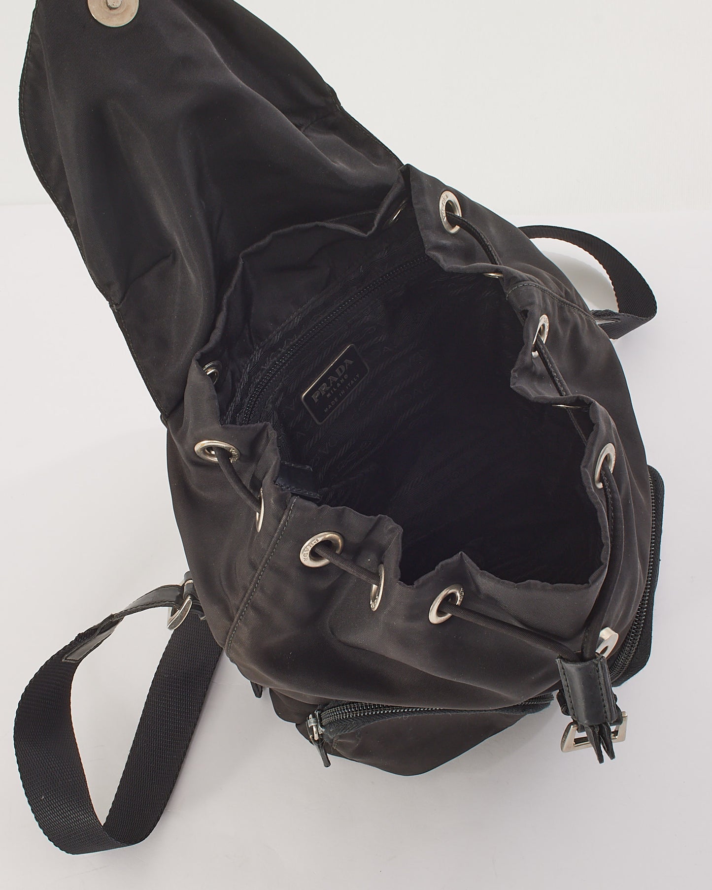 Petit sac à dos Prada Tessuto en nylon noir