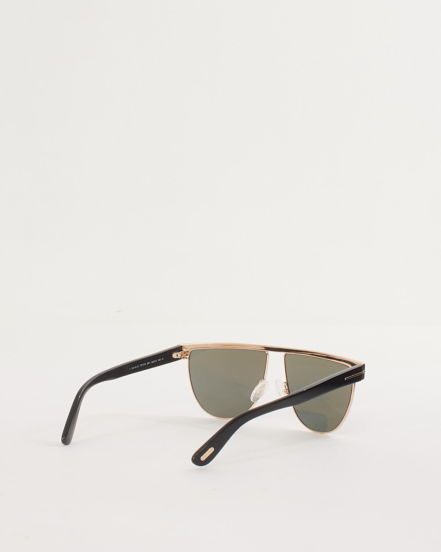 Tom Ford Rose Gold / Black Smoke Mirrored Stephanie FT0570 Sunglasses