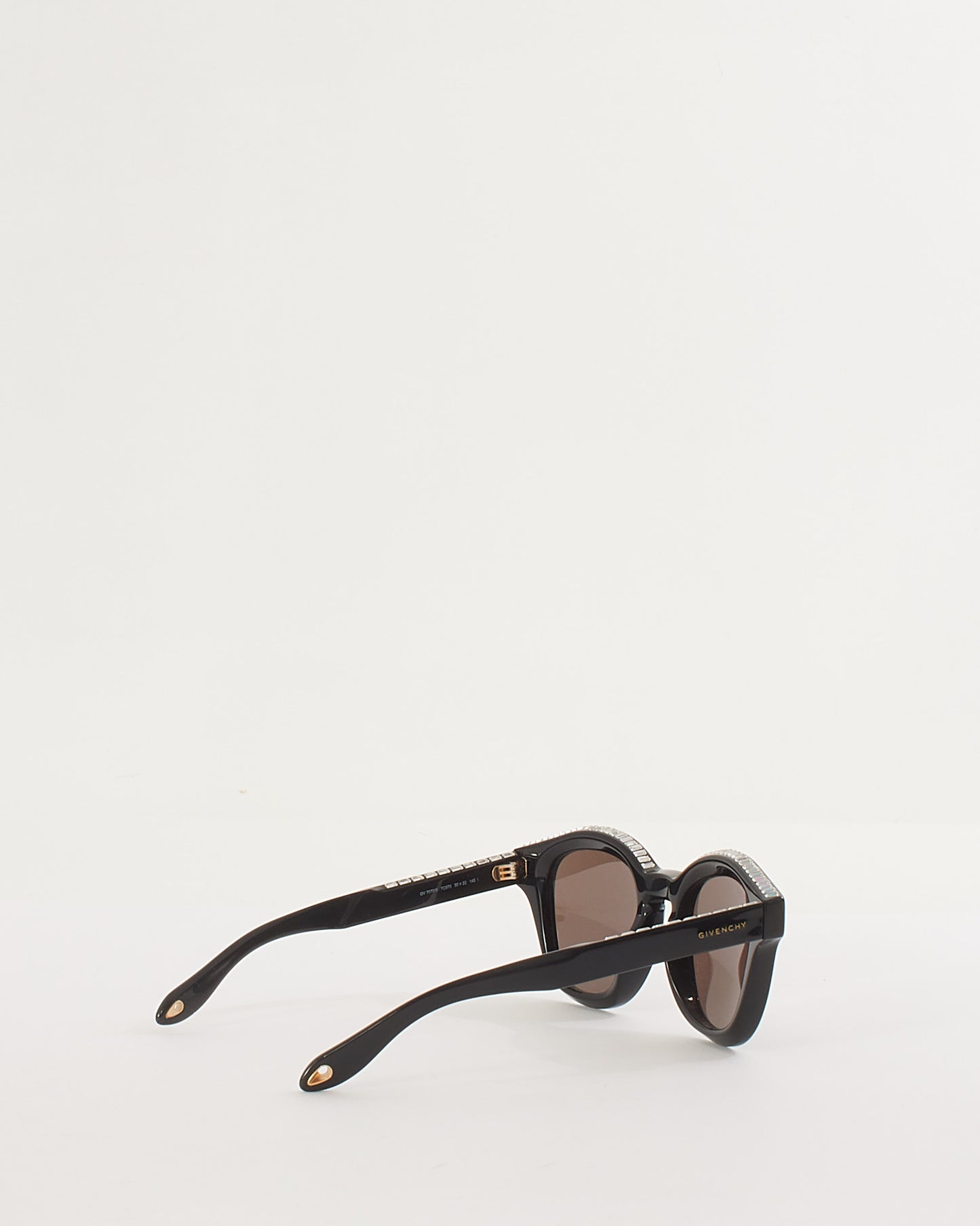 Givenchy Black Plastic Frame Round Sunglasses GV 7070/S