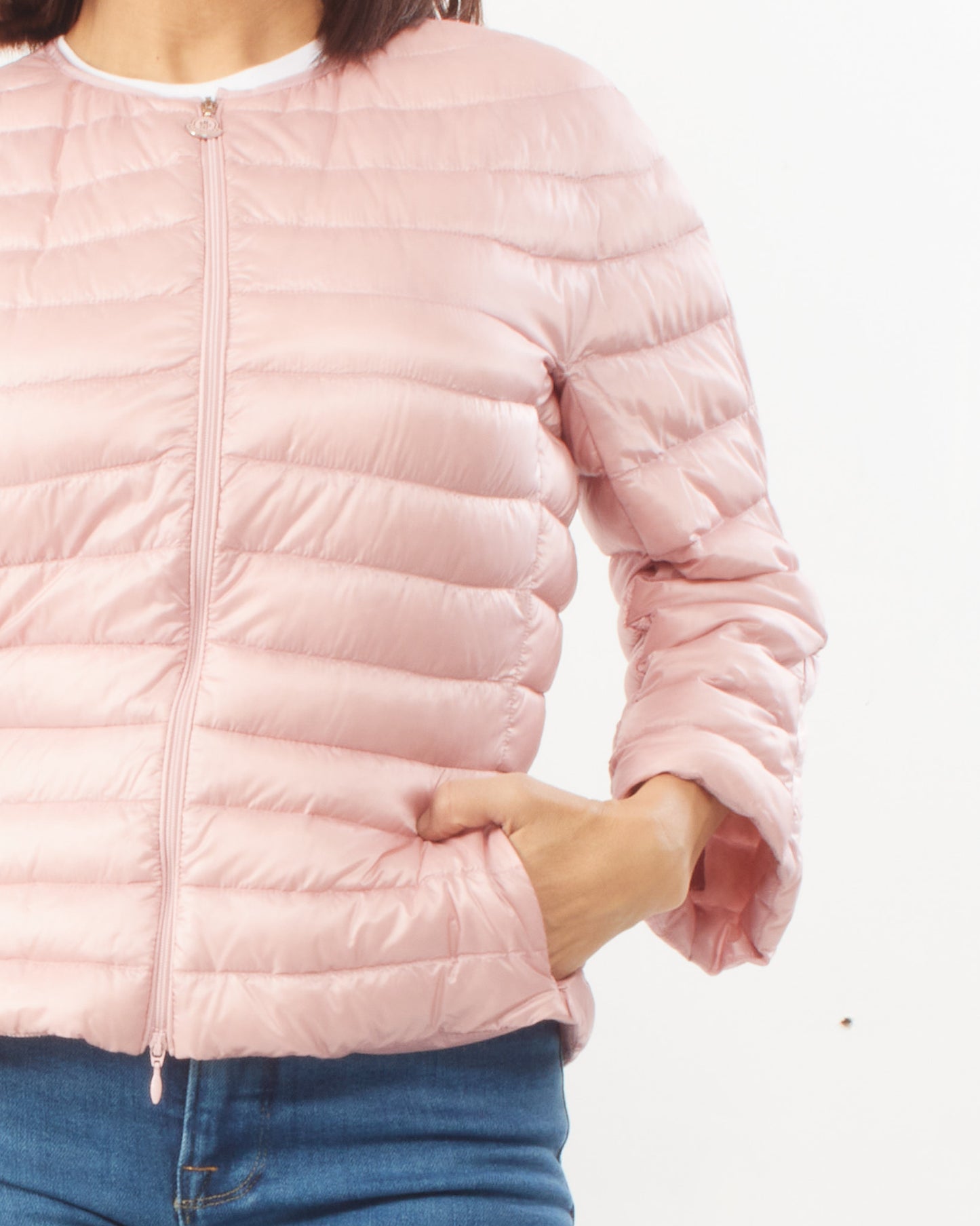 Moncler Pink Thin Down Puffer Jacket - 1