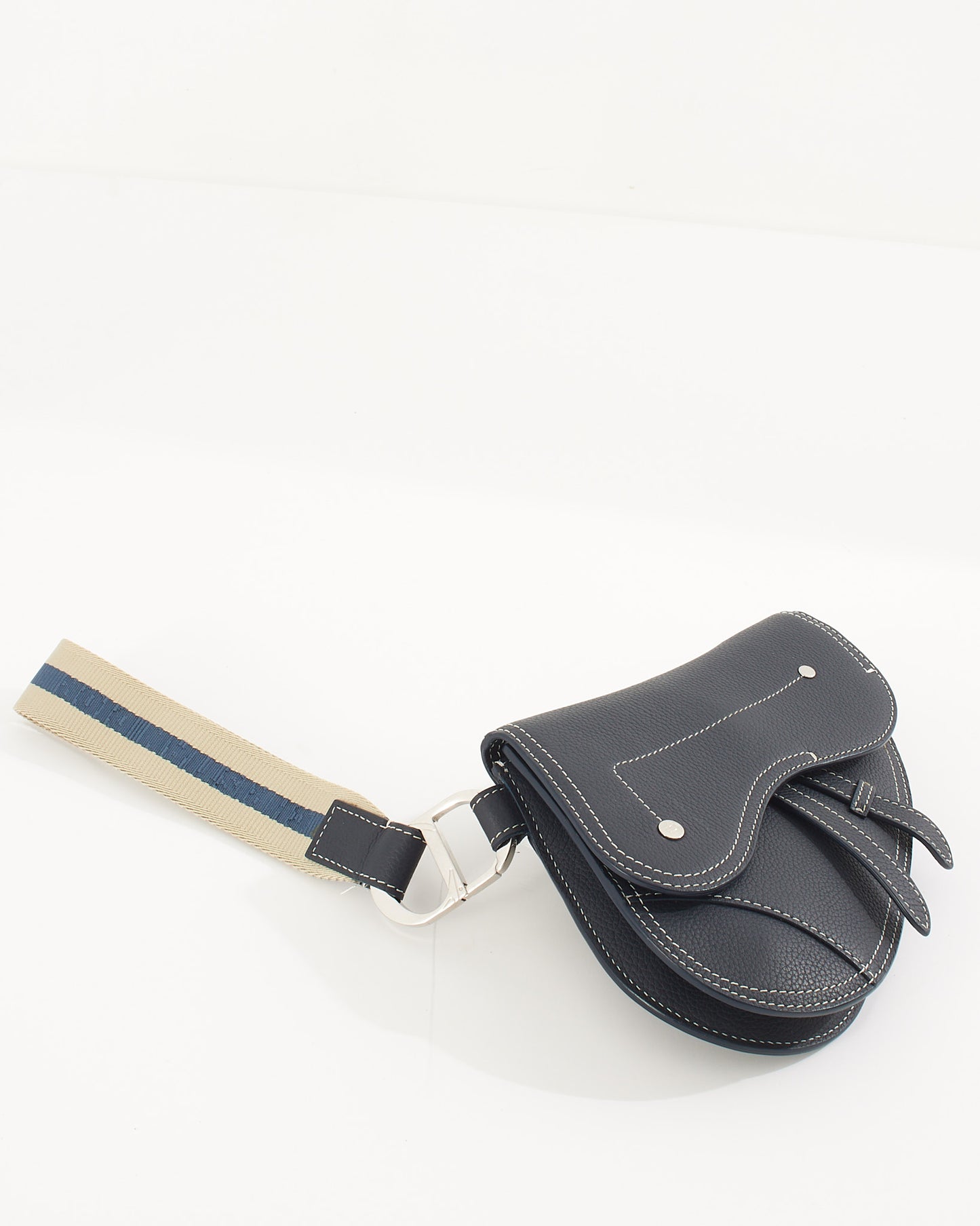 Bracelet de selle porte-clés porte-clés bleu marine Dior