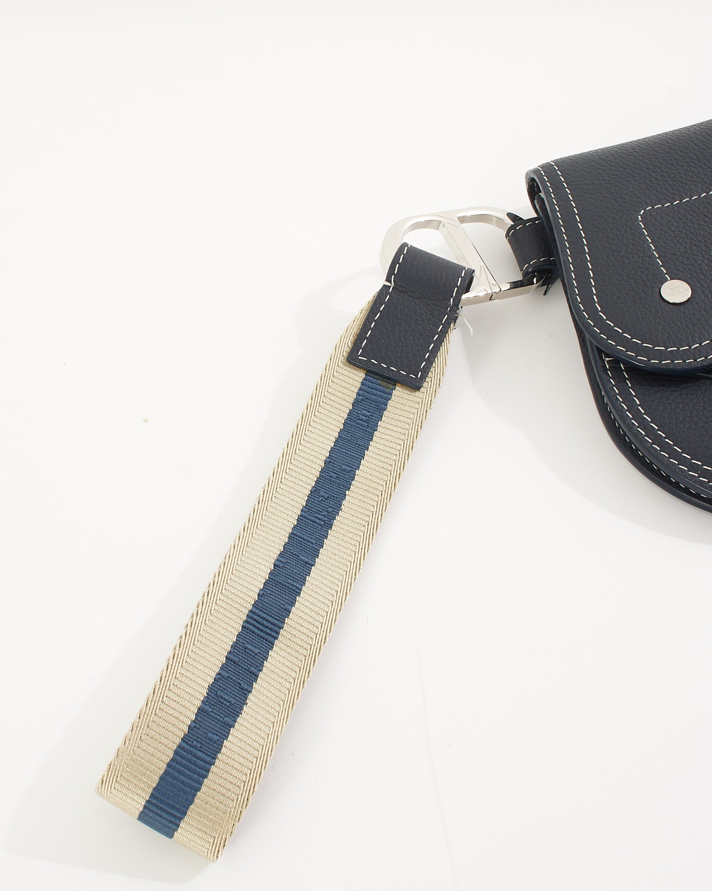 Bracelet de selle porte-clés porte-clés bleu marine Dior
