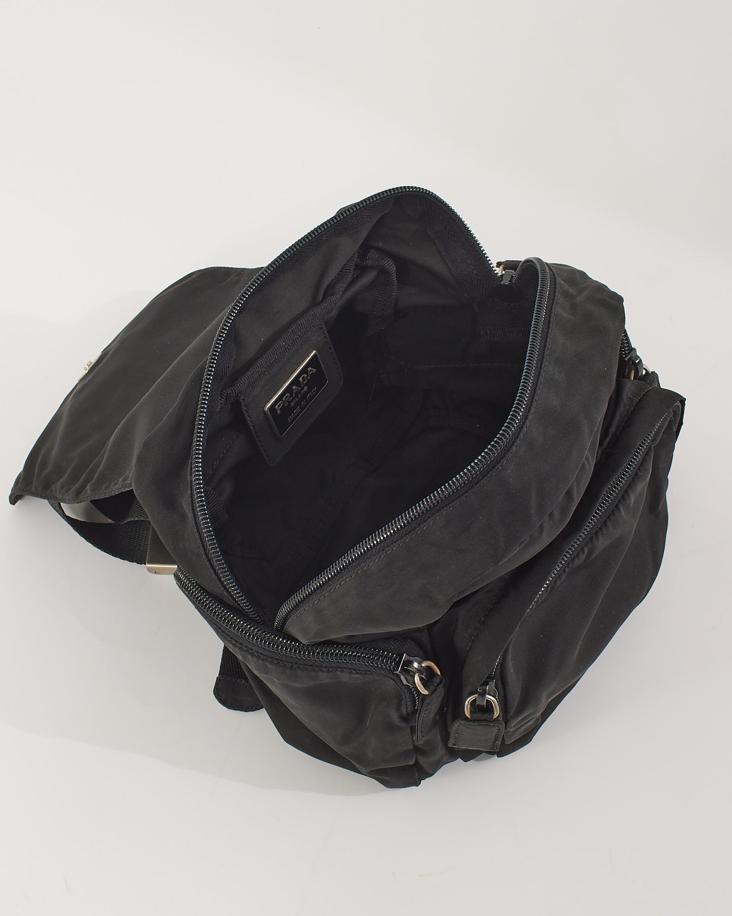 Petit sac à dos Prada en nylon noir