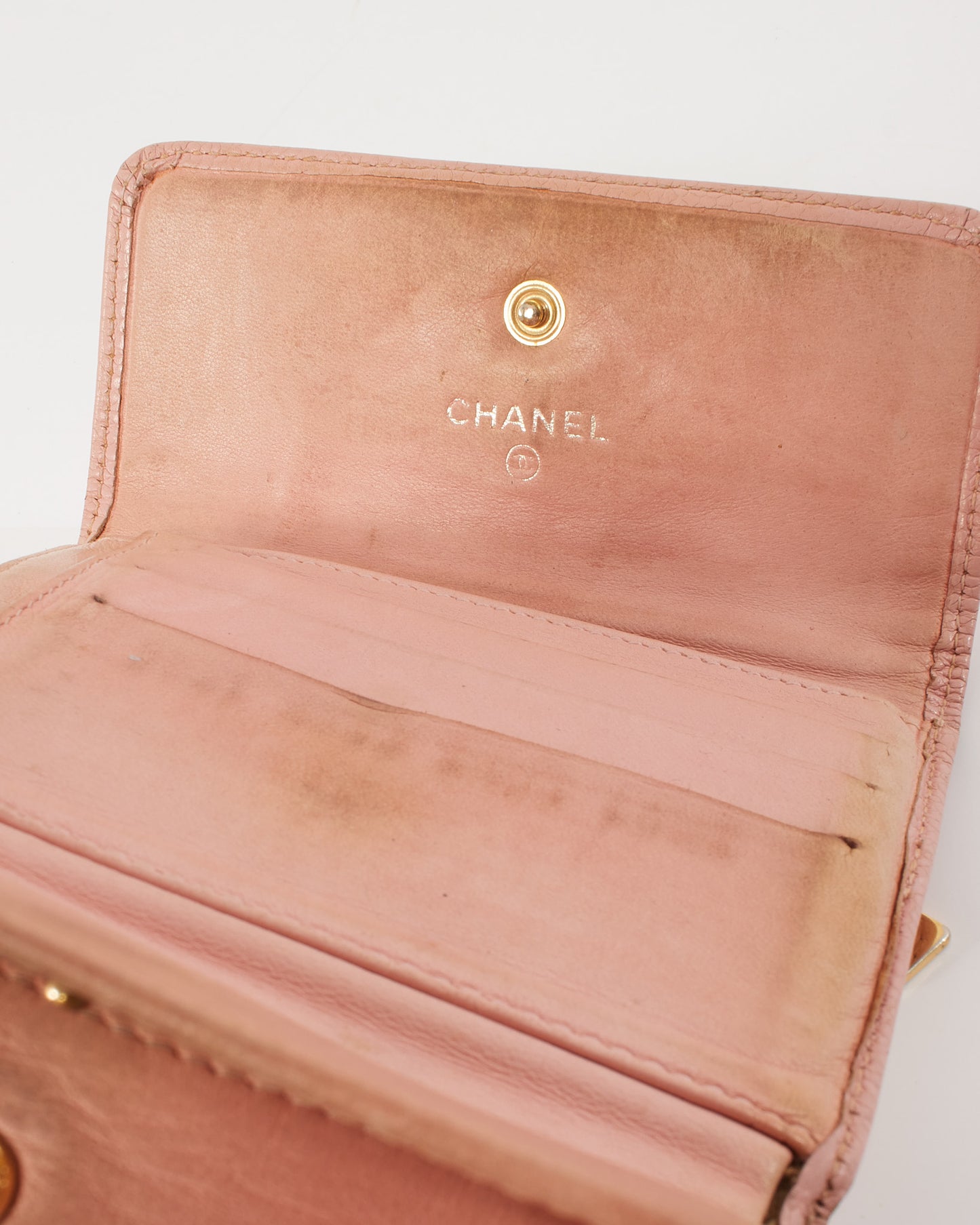 Chanel Pink Caviar Timeless CC Compact Wallet