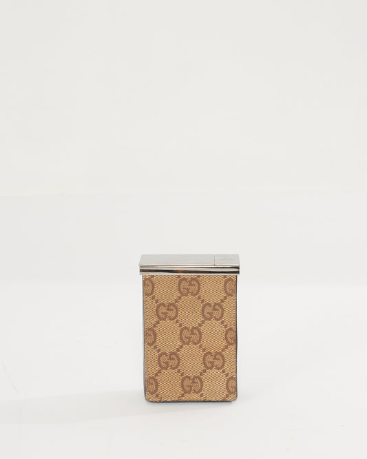 Gucci Brown Canvas Cigarette Box