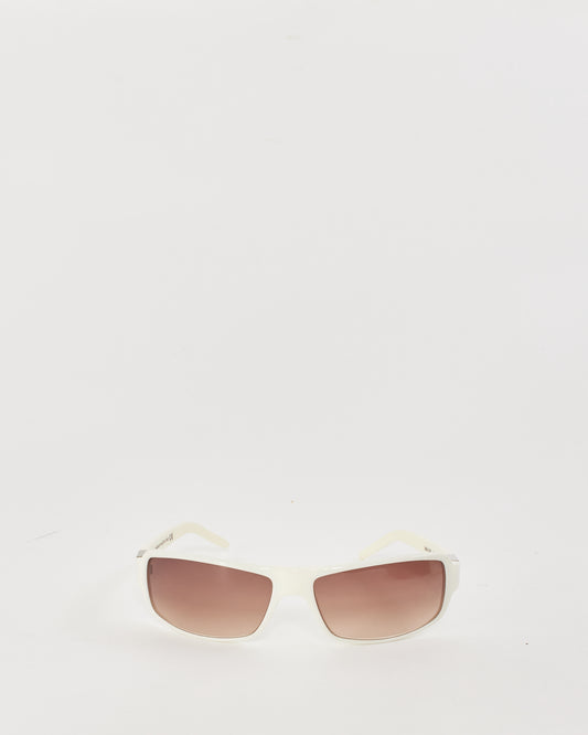 Lunettes de soleil Dolce &amp; Gabbana à monture fine blanche 2202 898