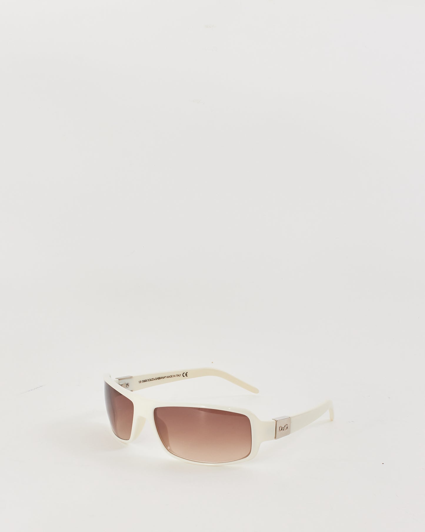 Dolce & Gabbana White Thin Frame 2202 898 Sunglasses