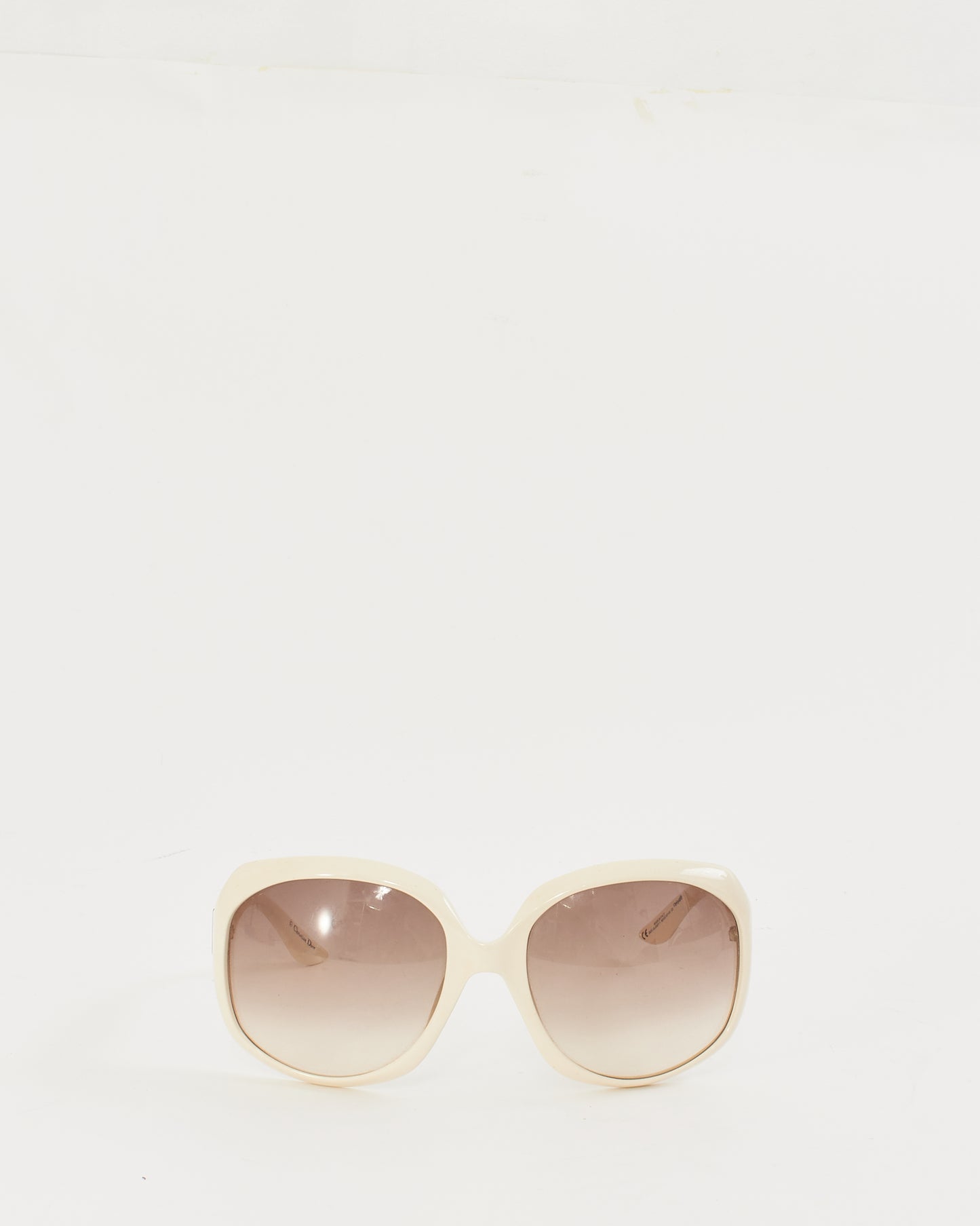 Dior White Glossy Oversize N5A02 Sunglasses