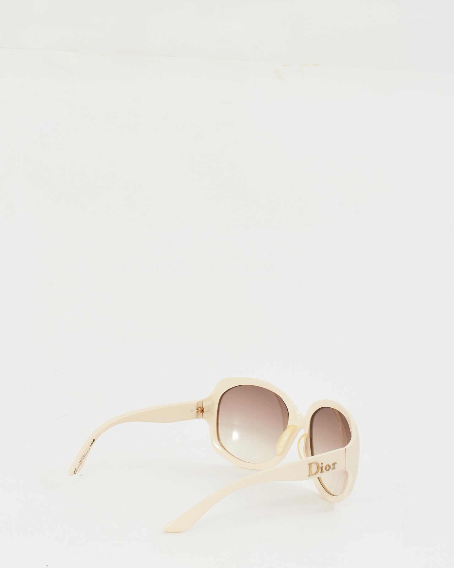 Dior White Glossy Oversize N5A02 Sunglasses