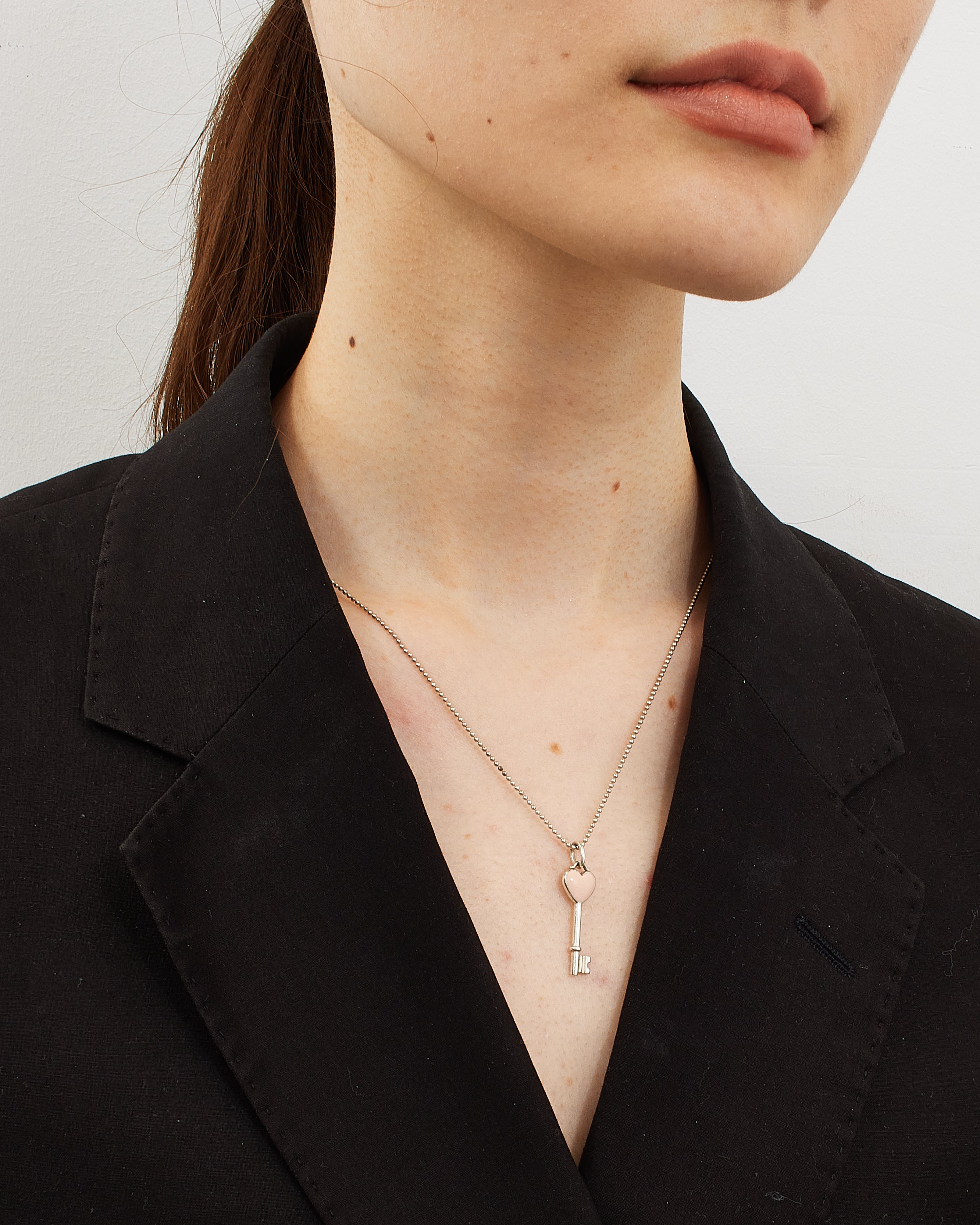 TIFFANY & Co. Return to Double Heart Mini Pendant Necklace Enamel Pink |  eBay