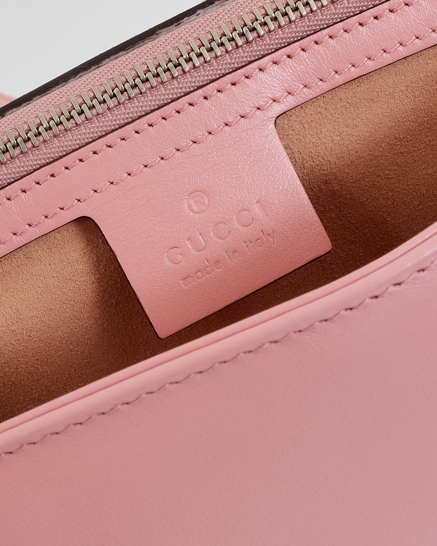 Gucci Pink Matelassé Leather GG Marmont Small Shoulder Bag