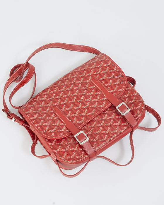 Goyard Red Canvas Belvedere MM Crossbody Bag – RETYCHE