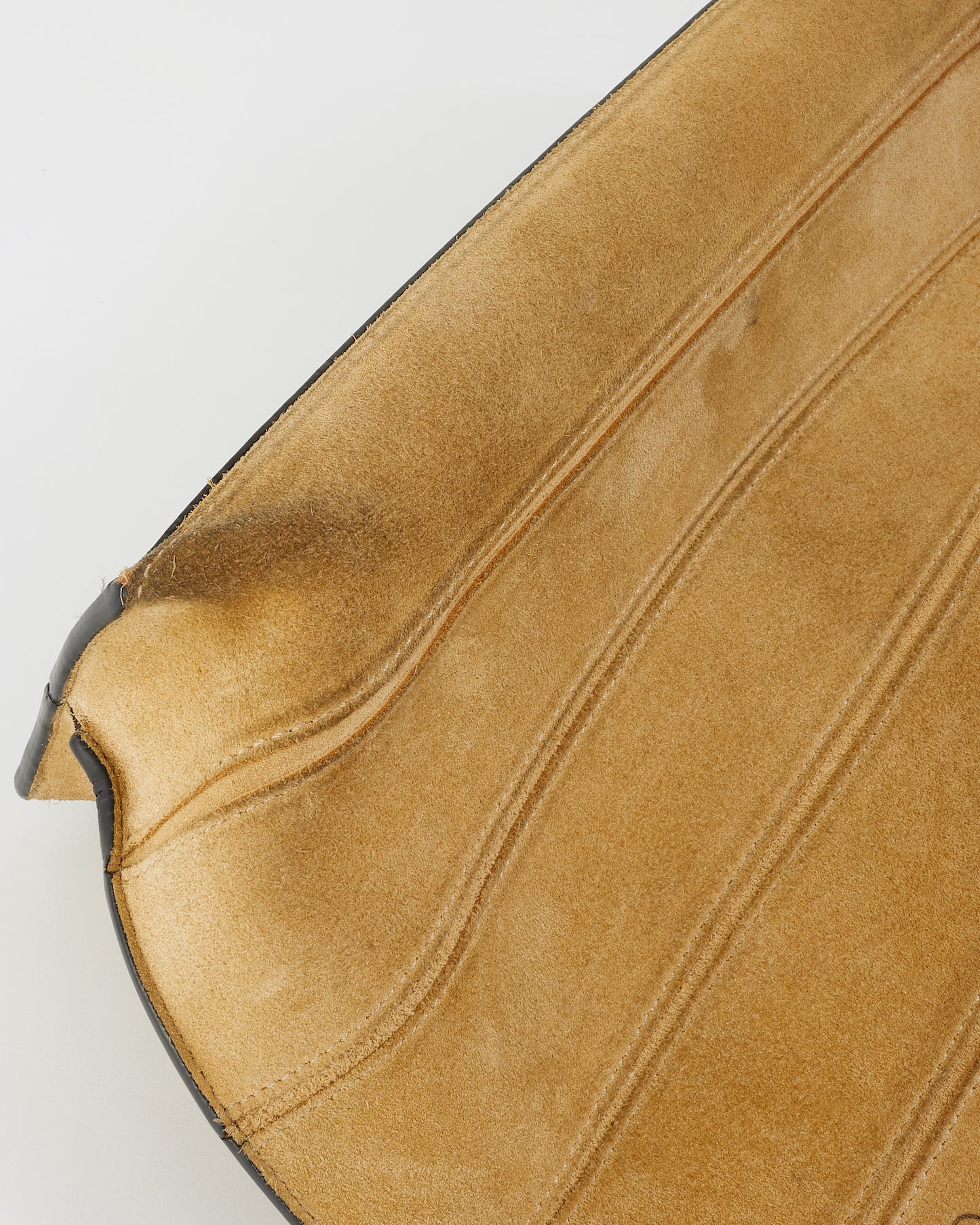 Loewe Brown Stitched Suede Shoulder Bag With Strap