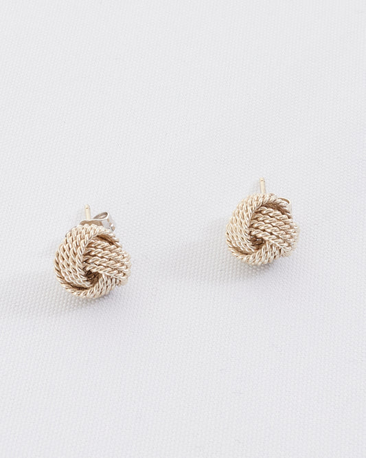 Tiffany &amp; Co. Boucles d'oreilles à nœud torsadé en argent sterling