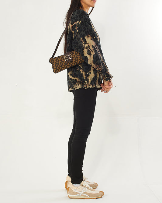 Fendi Tobacco Zucca Canvas Baguette Belt/Sling Bag